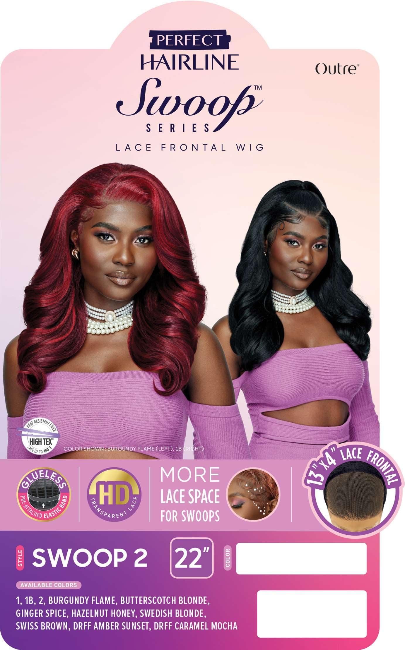 Outre Outre Lace Front Wig - Perfect Hair Line 13X4 - Swoop Series - Swoop 2 (HAZELNUT HONEY)