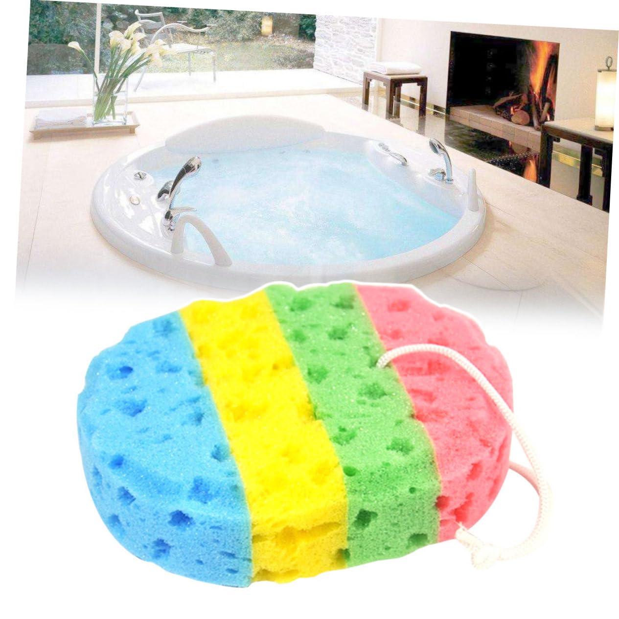 Healeved Healeved 3sets Seaweed Bath Sponge Set Natural Sea Sponge for Bathing Four Color Oval Sponges Body Cleaning and Exfoliating Gentle on Skin Material 2pcs*3