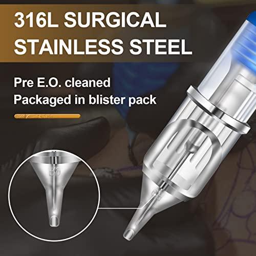 TONBAO Tattoo Cartridge Needles - TONBAO 20pcs Round Shader #12 Standard 1207RS Mixed Size Tattoo Gun Needles