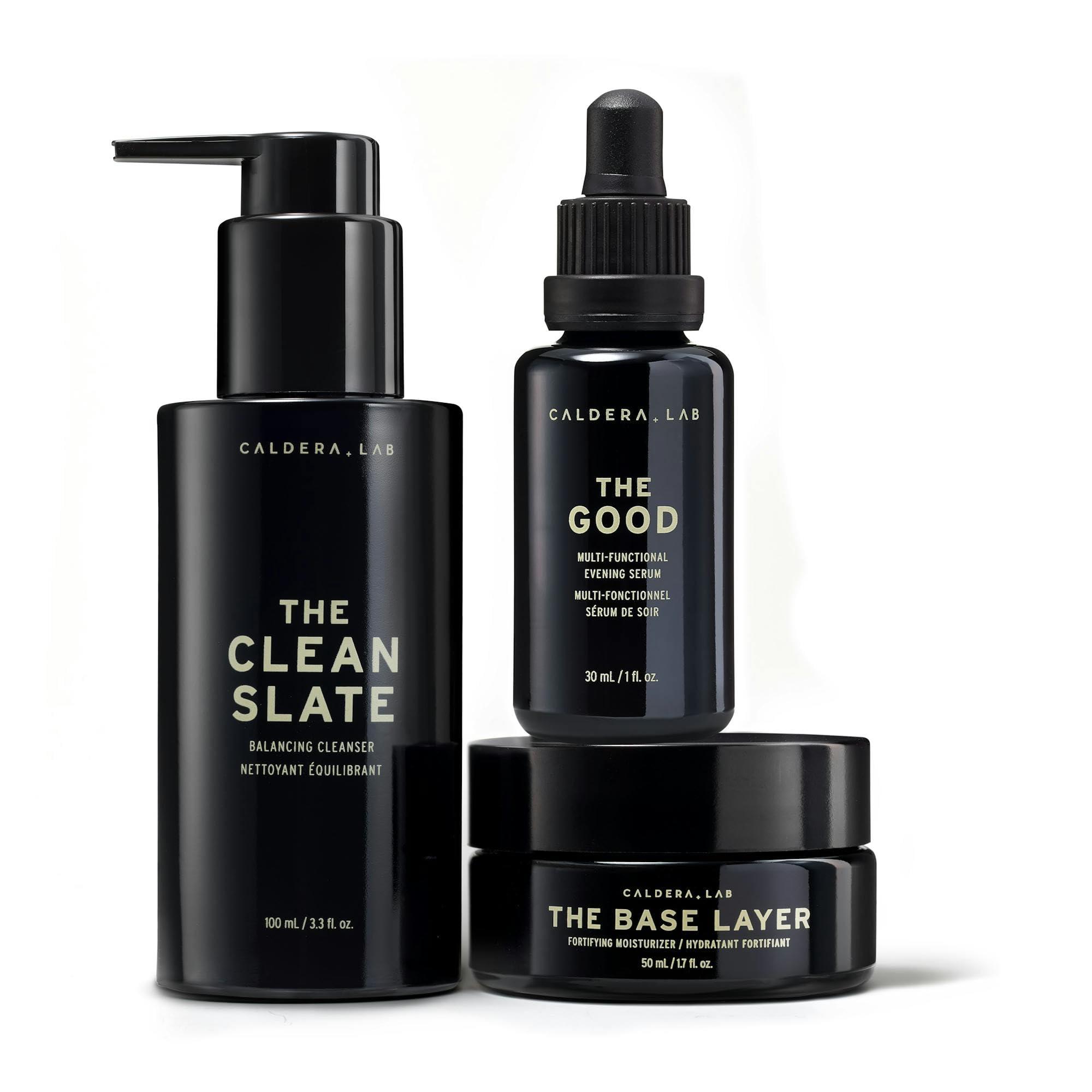 Caldera + Lab Caldera + Lab The Regimen, Vegan Skin Care Bundle: Gentle Foaming Cleanser, Ultra-Hydrating Moisturizer & Multi-Functional Facial Serum – MADE SAFE Certified