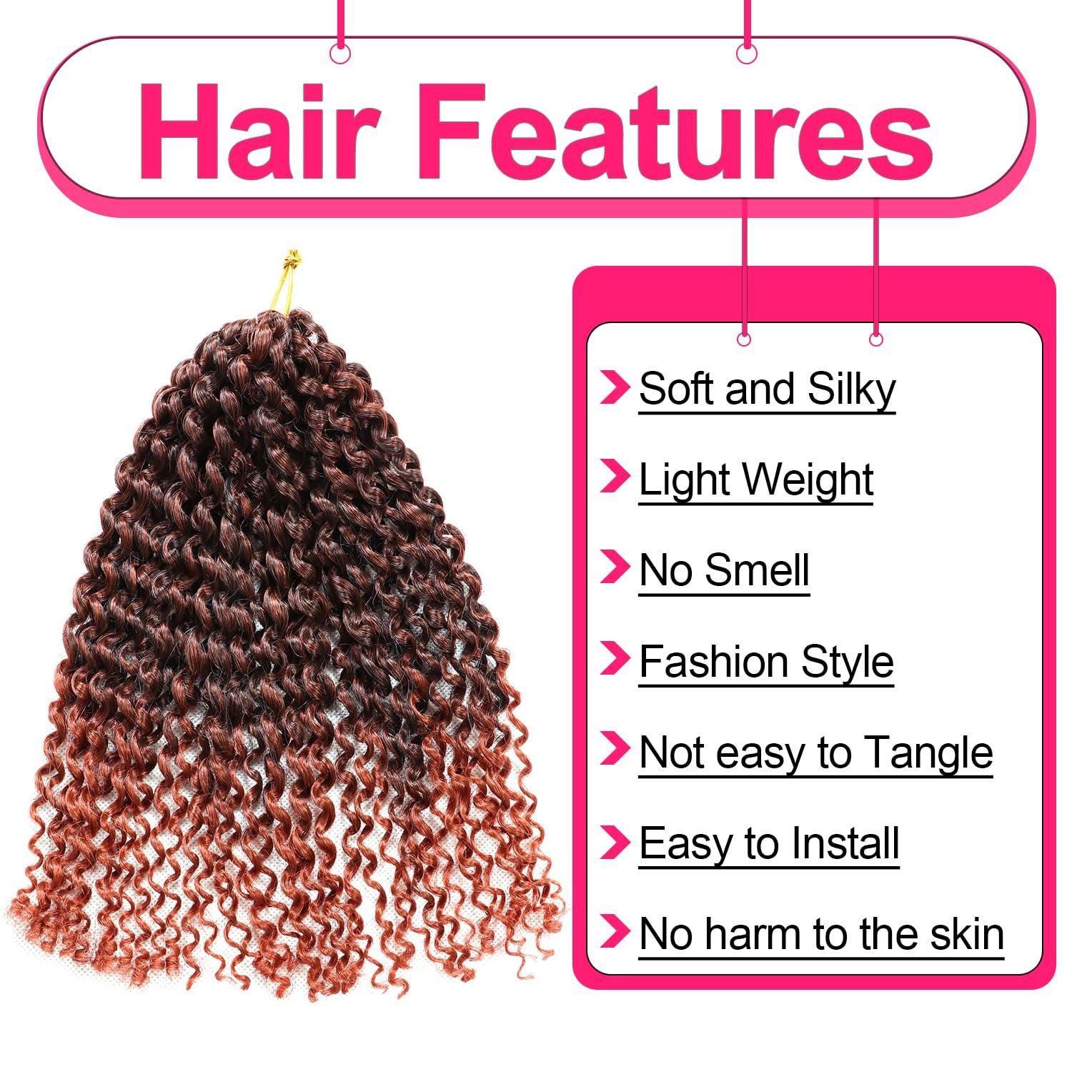 Lifabeauty 10 Inch Marlybob Crochet Hair 8 Small Packs/lot Crochet Braids Jerry Curly Hair Extensions Ombre Synthetic Braiding Hair (8Bundles10 Inch, 1B/350#)