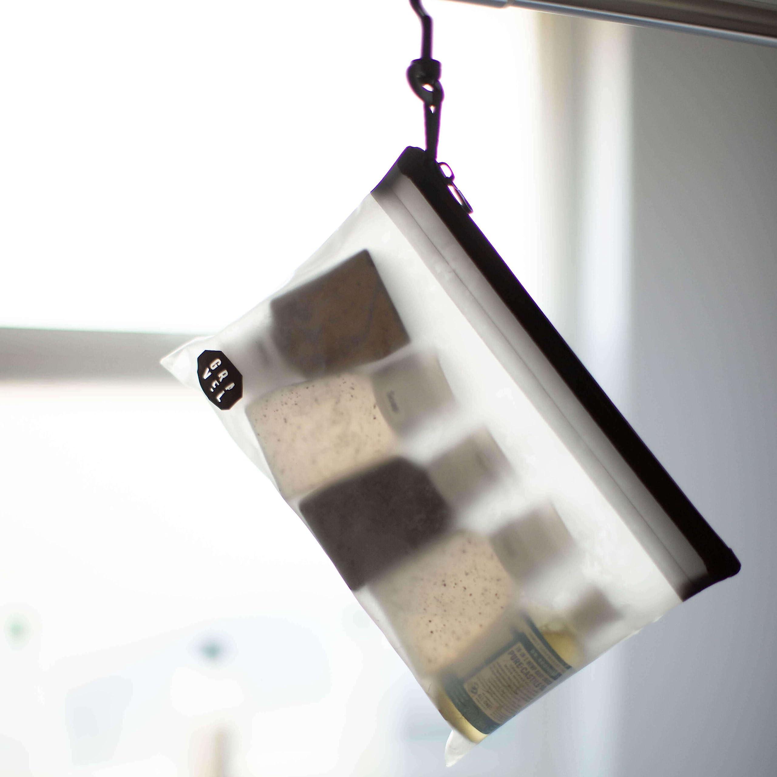 Gravel Gravel Travel Bottles 3oz (2-Pack)  Leakproof, BPA-Free, TSA Approved with Label System (Clear & Gray)