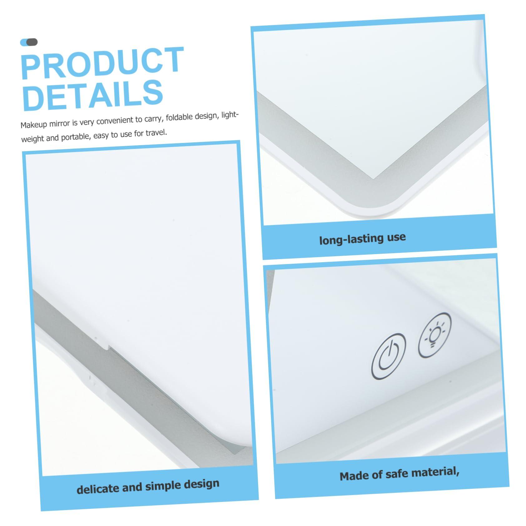 minkissy minkissy Portable Makeup Mirror Led Lights Desk/Tabletop Mirror 3 Options for Travel Home Use