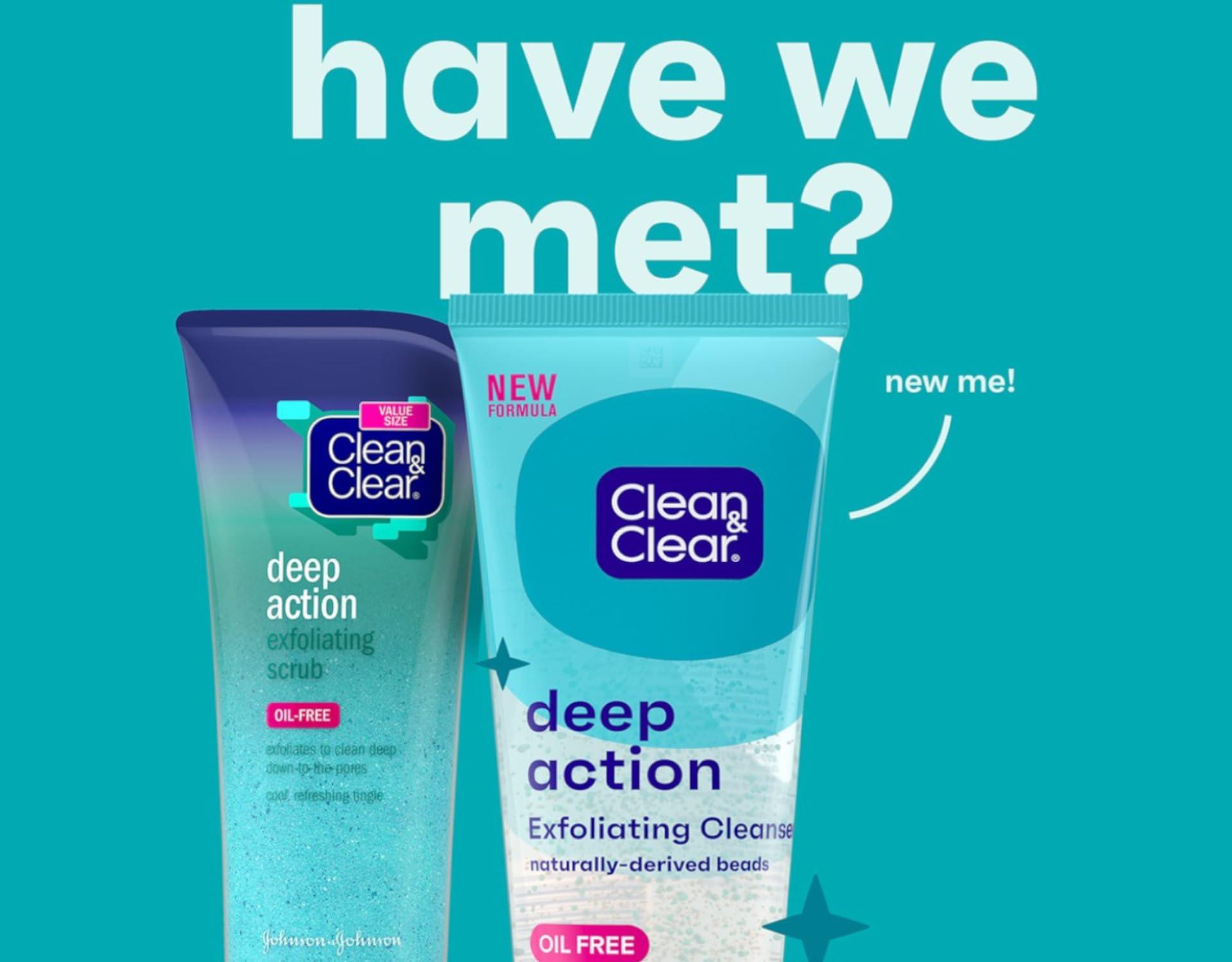 Clean & Clear Clean & Clear Scrub Deep Action Exfoliating 5 Ounce Oil-Free (148ml) (6 Pack)