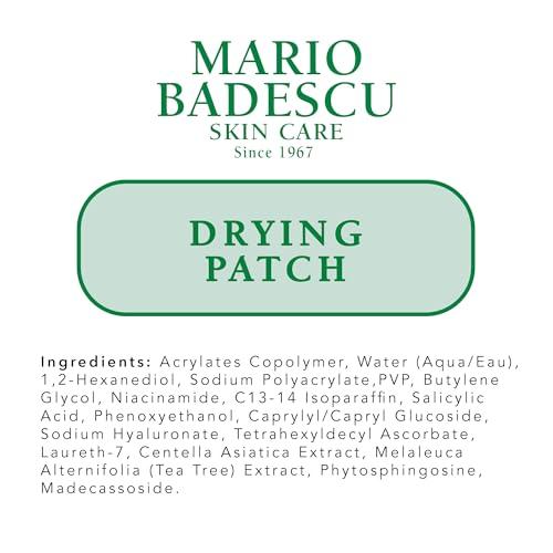 Mario Badescu Mario Badescu Drying Patch Blemish Covering, Invisible Spot Treatment, Absorbing All Day Polymer Adhesion with Vitamin C, Vegan & Cruelty Free, Strong Hold (60 Patches, 12mm), Clear