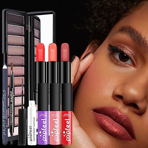 Chpbolly All-in-One Makeup Kit Gift Set, Makeup Kit for Women Full Kit, Makeup Gift Set Include Eyeshadow Palette Lipstick Concealer Blush Mascara Foundation Face Powder, Great Gift Choice(24 PCS)