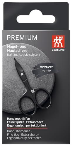 ZWILLING ZWILLING Beauty TWINOX Nail Scissors and Cuticle Scissors, 2-in-1 Scissors for Precise Cutting, Durable Stainless Steel Manicure Scissors, Matte Black, Premium Nail Care, 90 mm