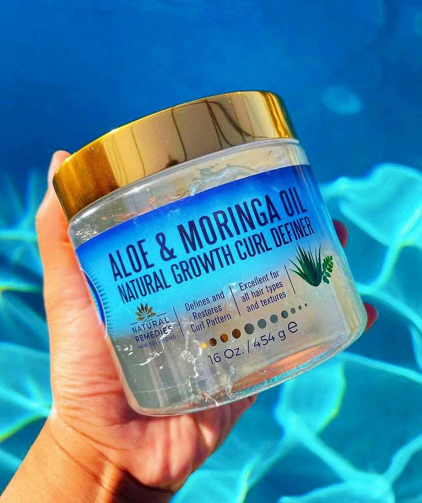 Nefertiti's Secrets Nefertiti's Secrets Natural Growth Curl Definer | Aloe Vera and Moringa Oil for Hair Growth & Moisture | Strong Hold | Frizz Controller | Curly Hair Products for Women | 16 Oz / 454 mL