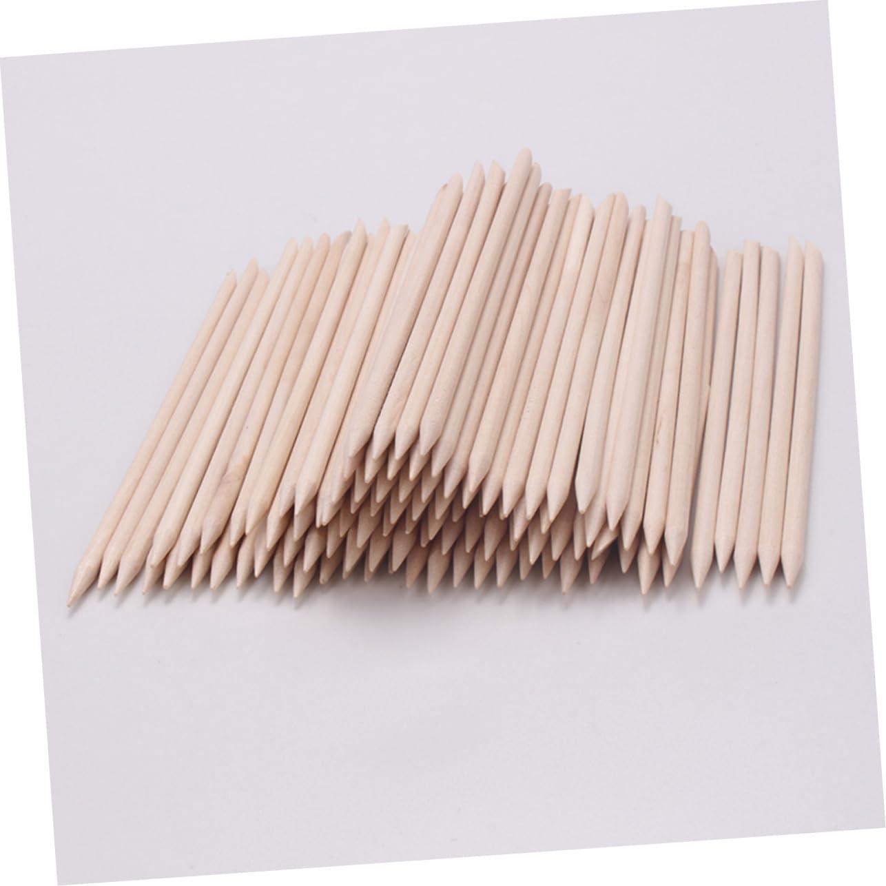VINTORKY VINTORKY 200pcs Nail Cleaning Stick Nail Art Cuticle Stick Nail Bit Orangewood Stick Manicure Nail Goue Orange Cuticle Stick Push Pole Manicure Cuticle Sticks Orange Sticks for Nails
