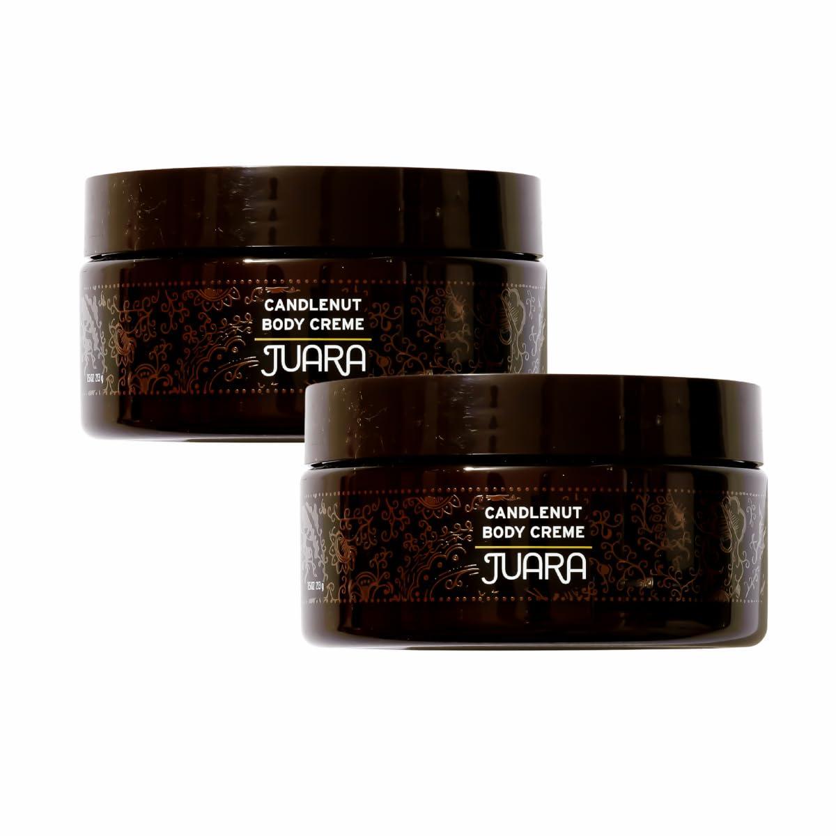 Juara Juara - Candlenut Body Creme | Moisturizing Lotion | Dry Skin Hydration | Skin, Hands & Feet Cream | Soothing Skincare Balm | Cruelty Free, Paraben & Sulfate Free, Vegetarian | 7.5 oz (2-Pack)