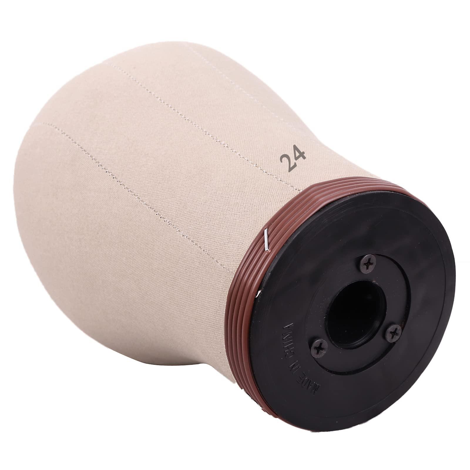 MapofBeauty MapofBeauty 24 Inch Wig Head Cork Canvas Block Head for Making Wigs Mannequin Head With Stand Head Pins (Brown)