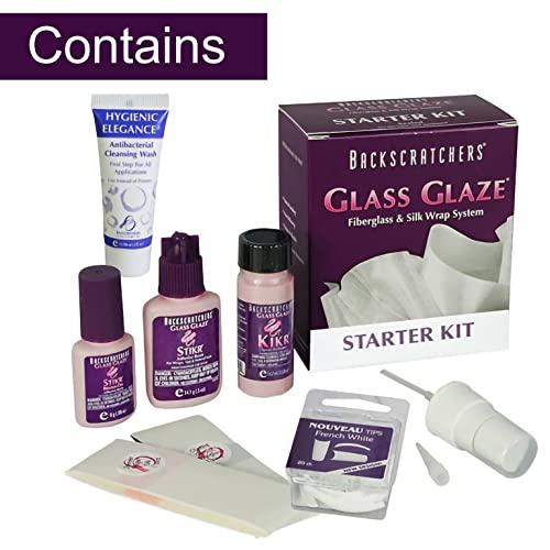BACKSCRATCHERS Backscratchers Extreme Glass Glaze Fiberglass and Silk Wrap Starter Kit - Broken Nail Repair for Healthy Nail Growth