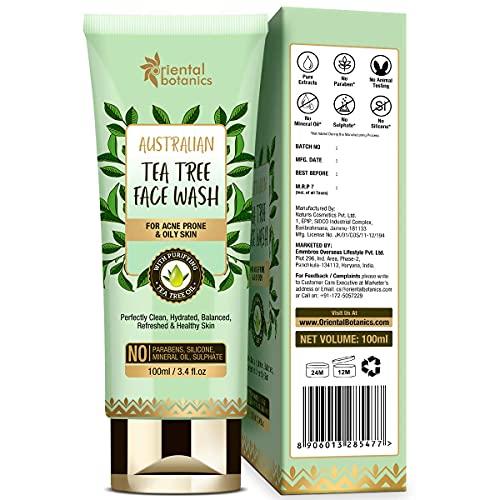 Oriental Botanics Oriental Botanics Australian Tea Tree Face Wash 100ml | For Acne Prone & Oily Skin, No SLS and Paraben