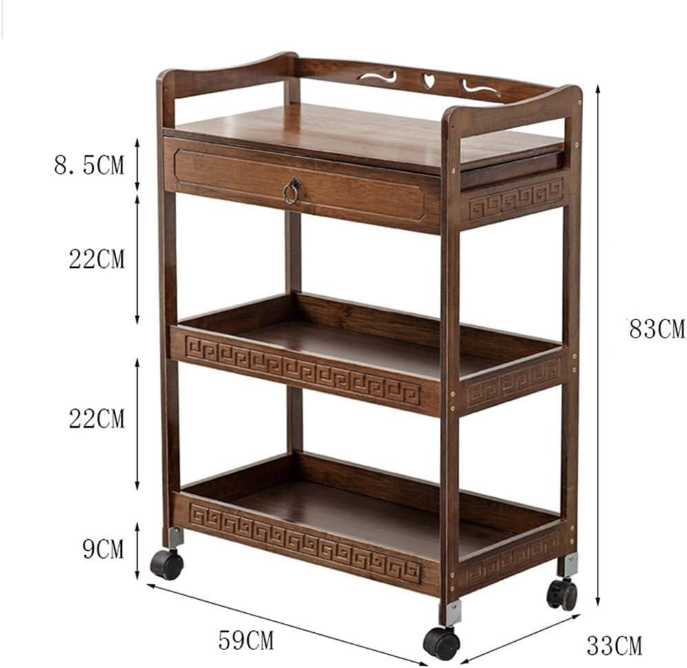 KOELAP KOELAP Salon Beauty Trolley Serving Cart,Kitchen Carts,Rolling Storage Racks and Organizer Utility Cart with Casters Wheels, Easy Assembly, for Living Room, Bathroom,Beauty Salon, SPA