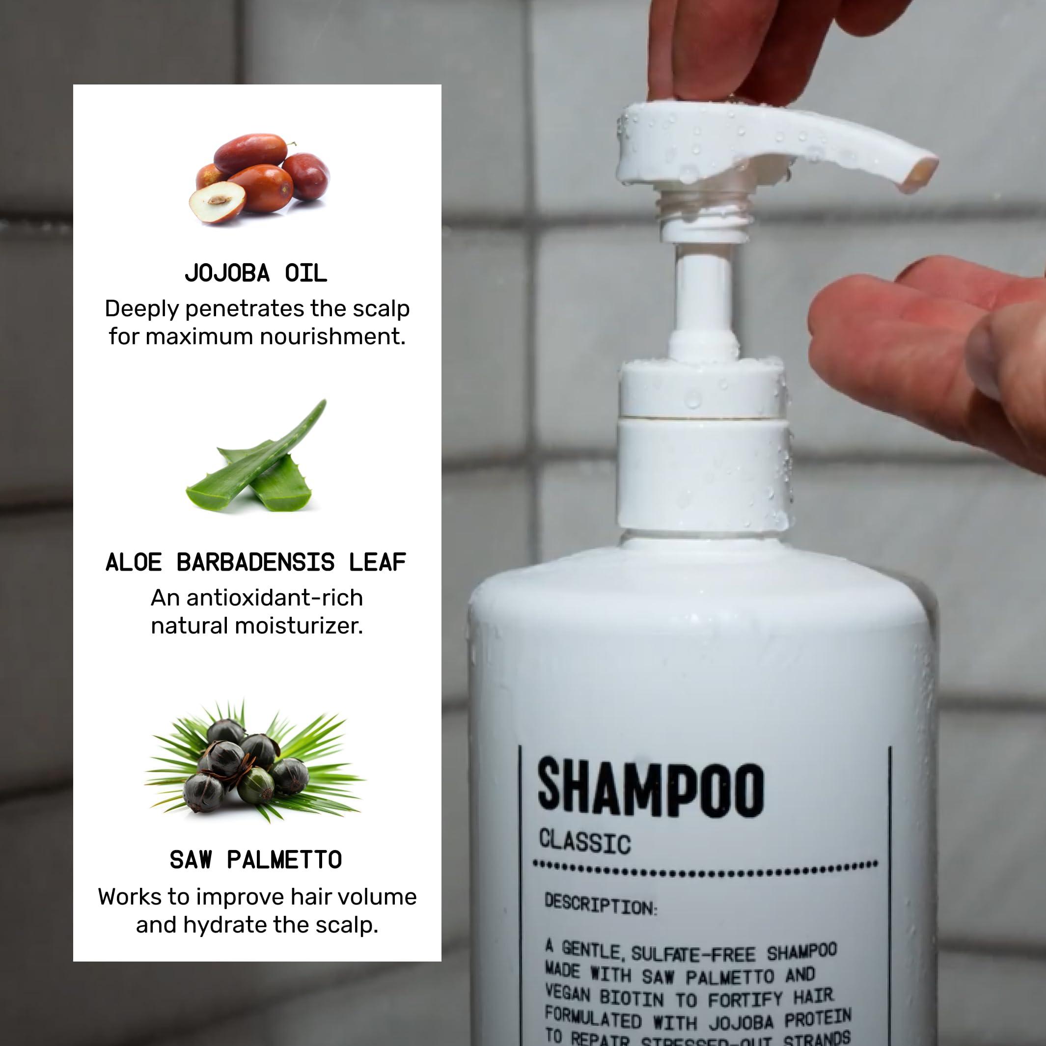 Blu Atlas Blu Atlas Men's Shampoo and Conditioner Bundle - Classic Scent - Hydrating, Nourishing Conditioner for Healthy Hair, All Hair Types - 16 oz Bottle