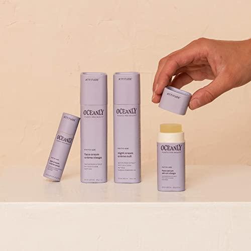 ATTITUDE ATTITUDE Oceanly Night Cream Bar, EWG Verified, Plastic-free, Plant and Mineral-Based Ingredients, Vegan and Cruelty-free Face Moisturizing Products, PHYTO AGE, Unscented, 1 Ounce