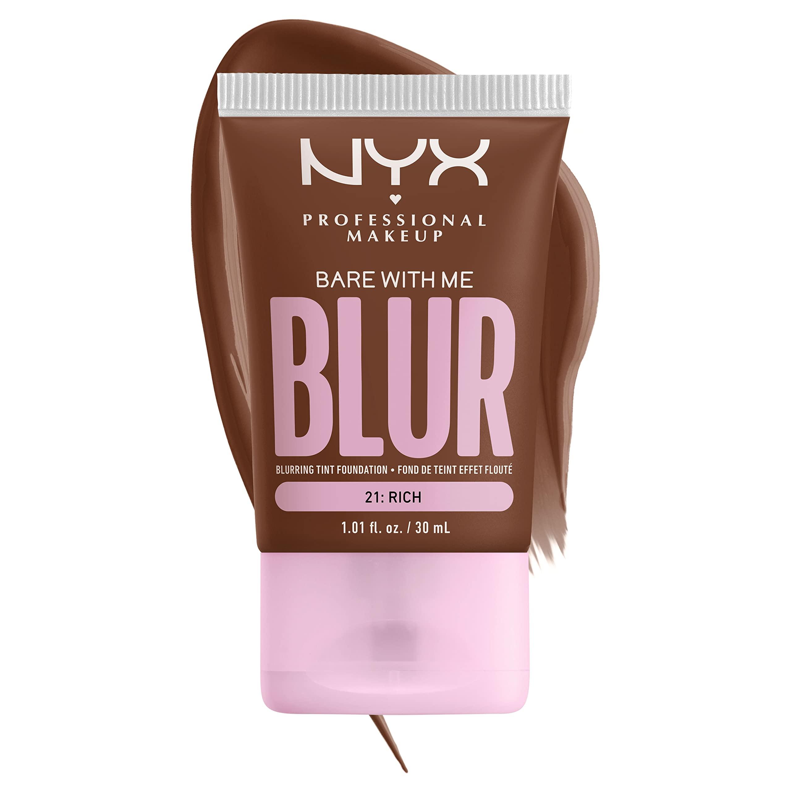 NYX PROFESSIONAL MAKEUP NYX PROFESSIONAL MAKEUP Bare With Me Blur Skin Tint Foundation Make Up with Matcha, Glycerin & Niacinamide - Rich