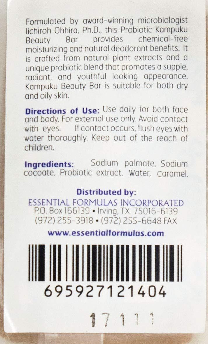 Essential Formulas Dr. Ohhira\'s Professional Probiotics Formula 60 Capsules with Beauty Bar Soap Travel Size, 20 Grams - No Refrigeration Supplement - Vegetarian, Non-Dairy, Gluten Free