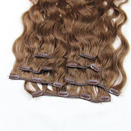 Nubian Crown Hair Clip in Hair Extensions - REAL HUMAN HAIR - 70 Grams - 16-22 Inches - 28 Colors Available (18 Inches, 33)