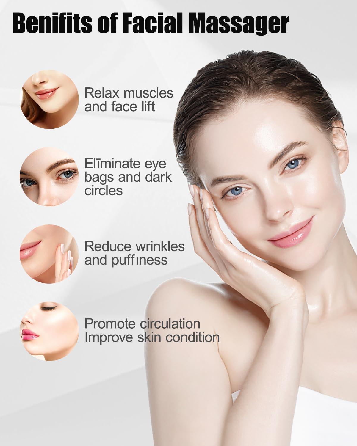 Winyoung Winyoung Microcurrent Facial Device, Microcurrent Face Massager Roller, 4D Facial Massager Beauty Skin Care Tool for Face Eye Neck, Gifts for Women