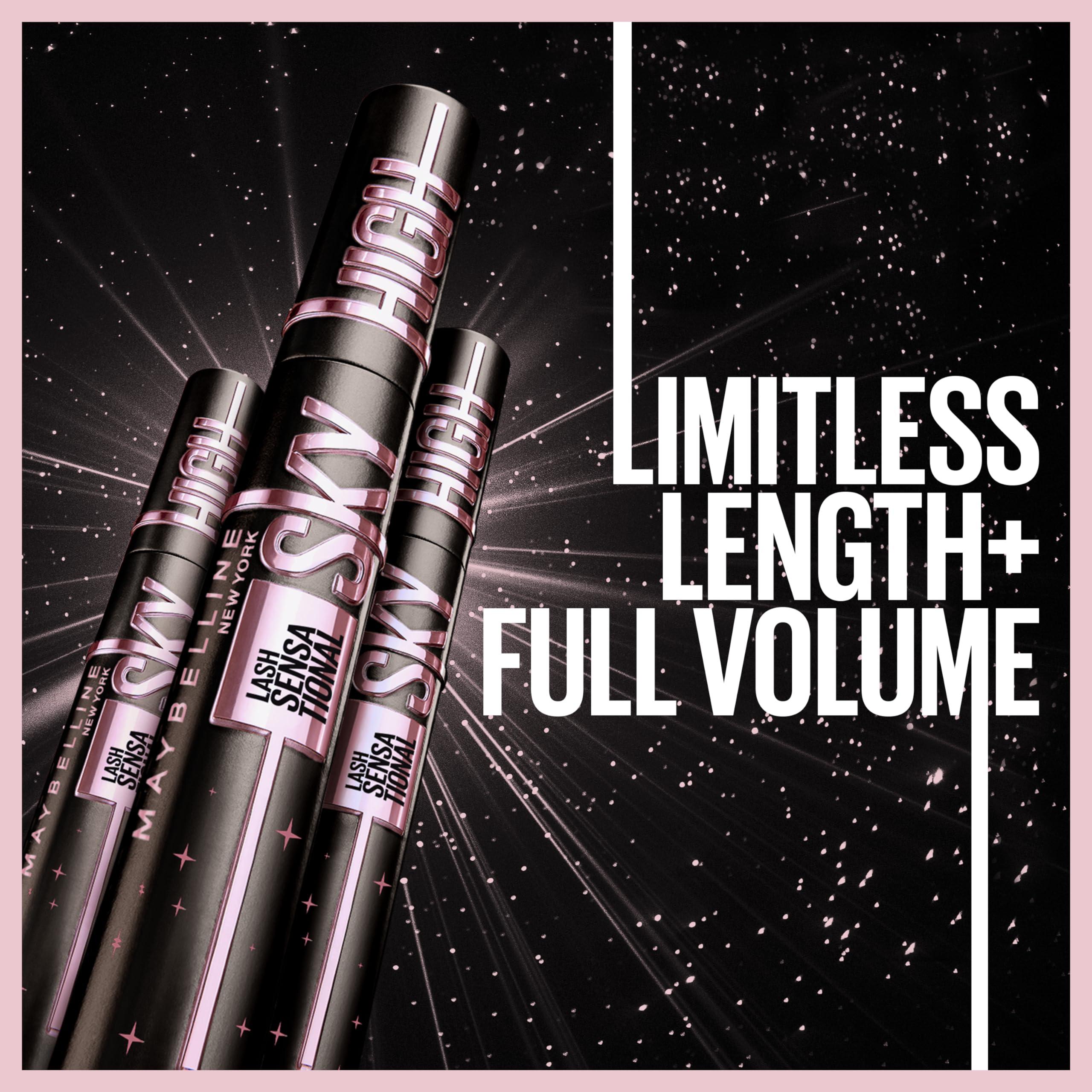 Maybelline New York Maybelline Lash Sensational Sky High Washable Mascara Makeup, Volumizing, Lengthening, Defining, Curling, Multiplying, Buildable Formula, Cosmic Black, 1 Count