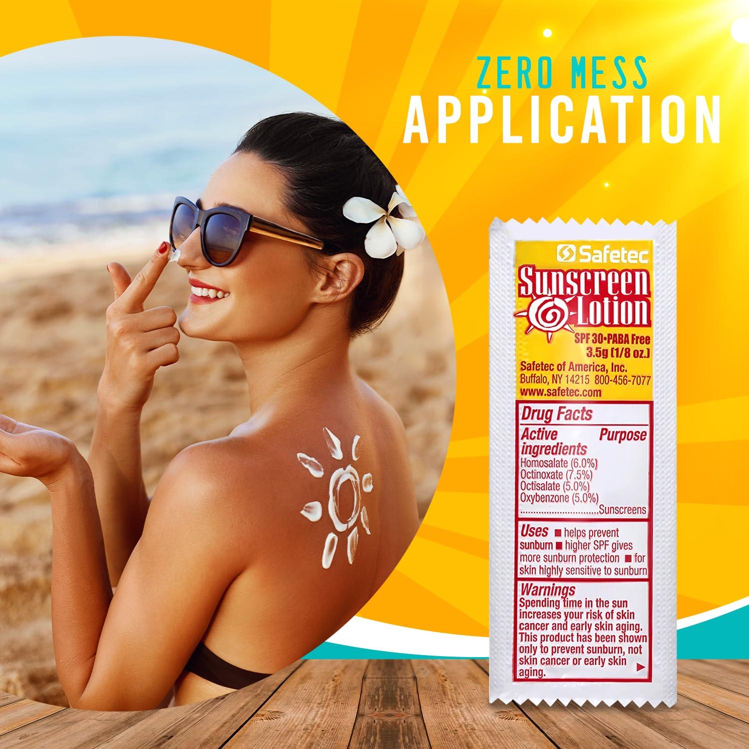 HOMESPHERE Sunscreen Lotion, SPF30 Protection and PABA Free, Individual Packets of Sunscreens (Pack of 1000) Travel Size Sun Screen for Outdoors, Bundled with reclosable Homesphere bag