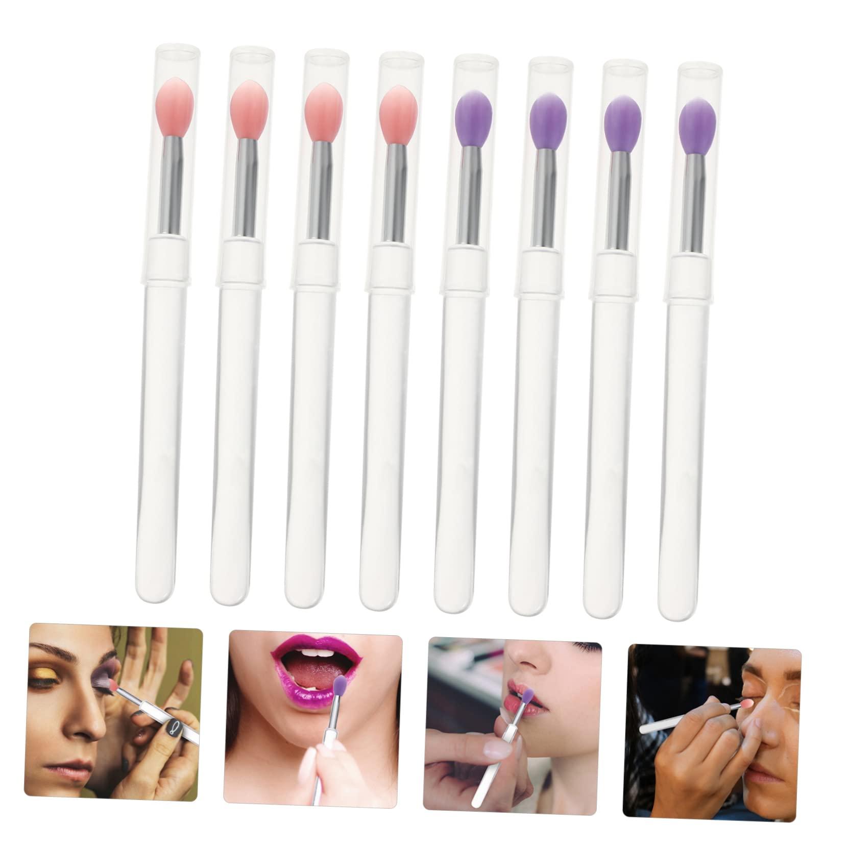 MAGICLULU MAGICLULU 32 Pcs Silicone Lip Brush Makeup Plumper Brow Gel Lip Liner Lipstick Highlighters Eyeshadow Palette Wands Scrubber Lip Stain Cosmetics Lip Gloss Tubes Glosses Clear Kit Pp