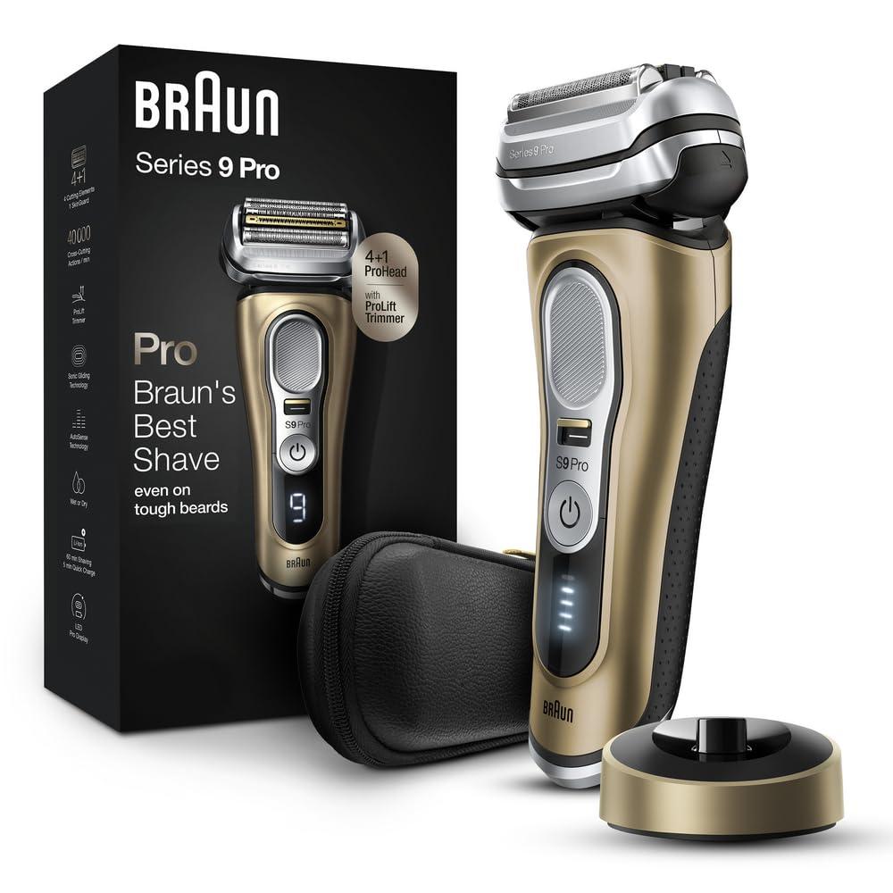 Braun Braun Series 9 Pro 9419s Electric Shaver for Men, Wet & Dry Shave, Shaving Kit with 4+1 Head with ProLift Trimmer