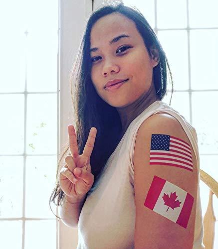 PremiumTT temporary tattoos 8 Large Canada Flag Tattoos: Canadian Party Favors