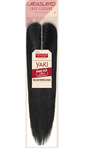 Outre Outre Laid & Slayed Lace Closure Short, Medium Length Straight Style Unprocessed Human Hair Pieces - YAKI LACE PARTING PIECE 10 (DR27)