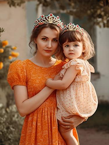 SWEETV SWEETV Princess Tiara for Little Girls, Mommy and Me Crown for Daughter Gifts Eternal Star Hair Accessories for Birthday Prom Cosplay