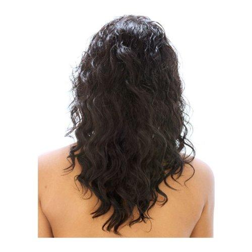 Janet Collection 100 Indian Pure Remy Human Hair Full Lace Wig EMPRESS Wet Wavy 1 JET BLACK