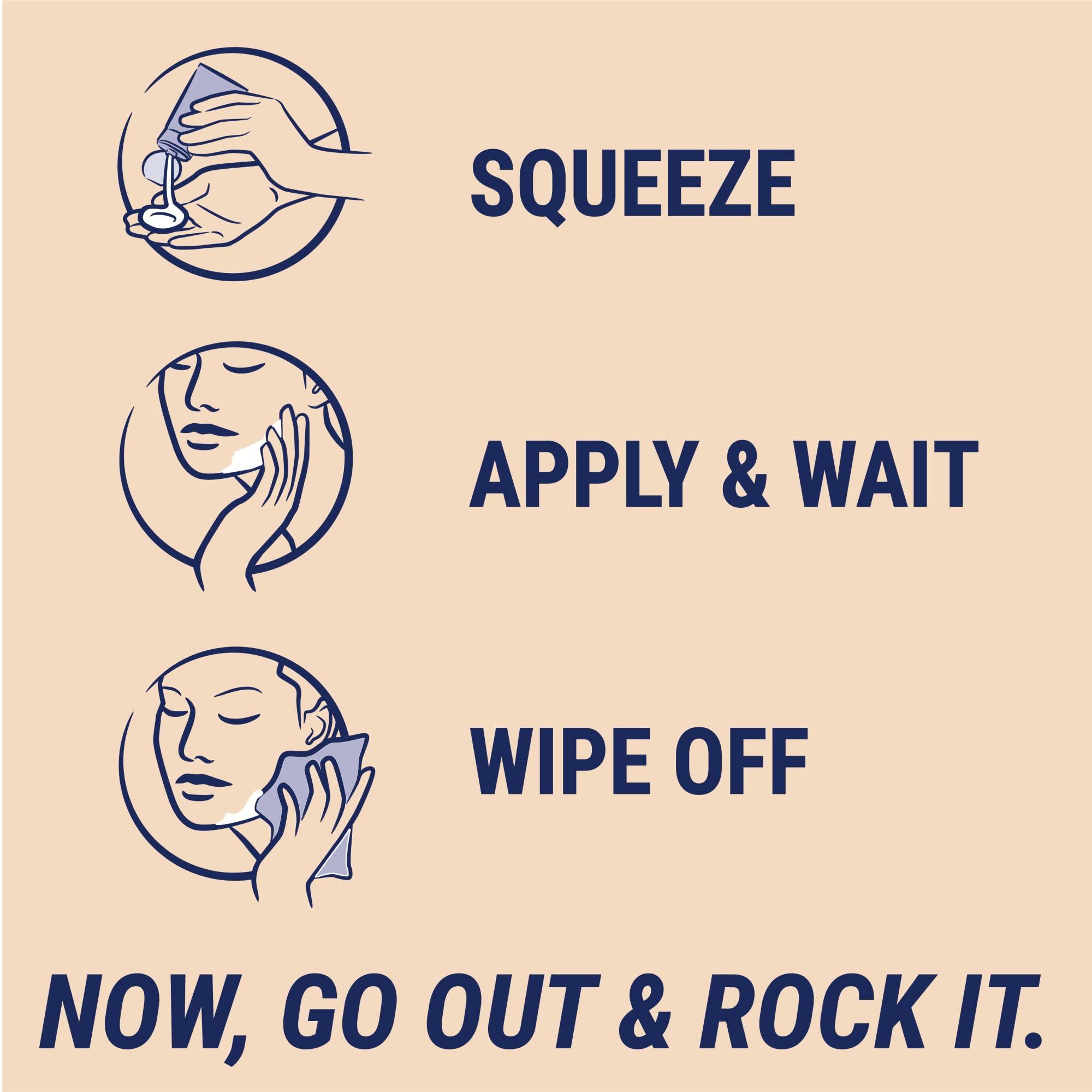 Nair Nair Hair Remover Moisturizing Face Cream, with Sweet Almond Oil, 2OZ (Pack of 2)