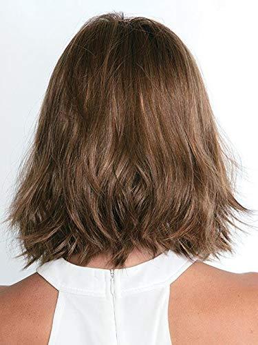 Noriko & Maxwigs Alexi Wig Color Razberry Ice Rooted - 10\" Medium Length Textured Bob Lace Front Loose Wavy Natural Hairline Synthetic Hair Face Framing Bangs Bundle MaxWigs Hairloss Booklet