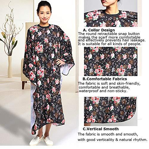KAHOT KAHOT Salon Professional Haircut Stylist Color Cape Shampoo&Cutting Hairdressing Capes,Waterproof Hairdresser Cloth Barber Gown Wrap,55*63inch (Rose) free size