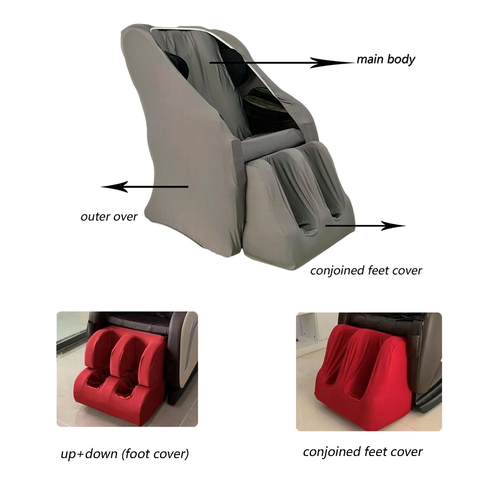 CEUGS Full Body Shiatsu Massage Chair Cover,Massage Chair Cover,Universal Dust Protection Cover for All Types of Massage Chairs,F,Package 2