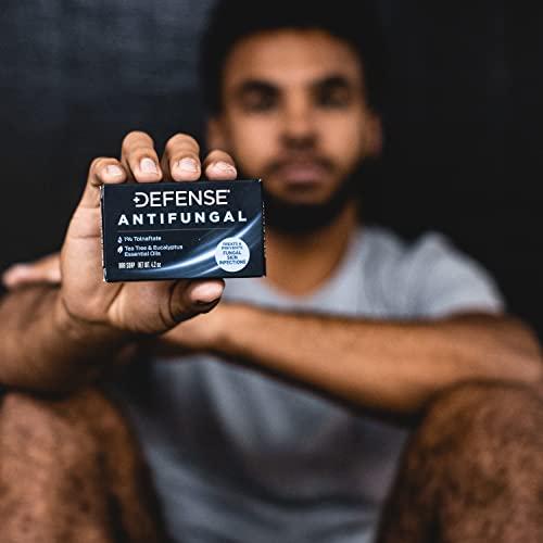 Defense Soap Defense Soap Peppermint 4 Oz Bar (Pack of 2), Antifungal Medicated Bar Soap, & Body Wash 32 oz - Natural Shower Gel