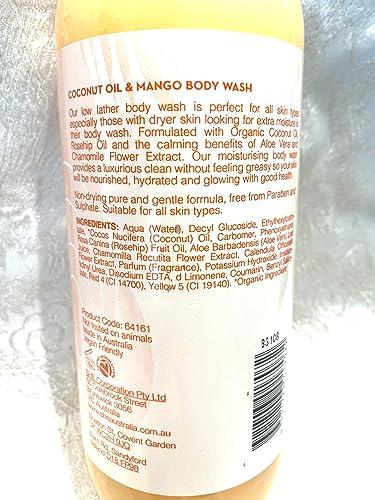 Om She Om She Aromatherapy COCONUT OIL & MANGO Body Wash Shower Gel 33.8 oz Jumbo