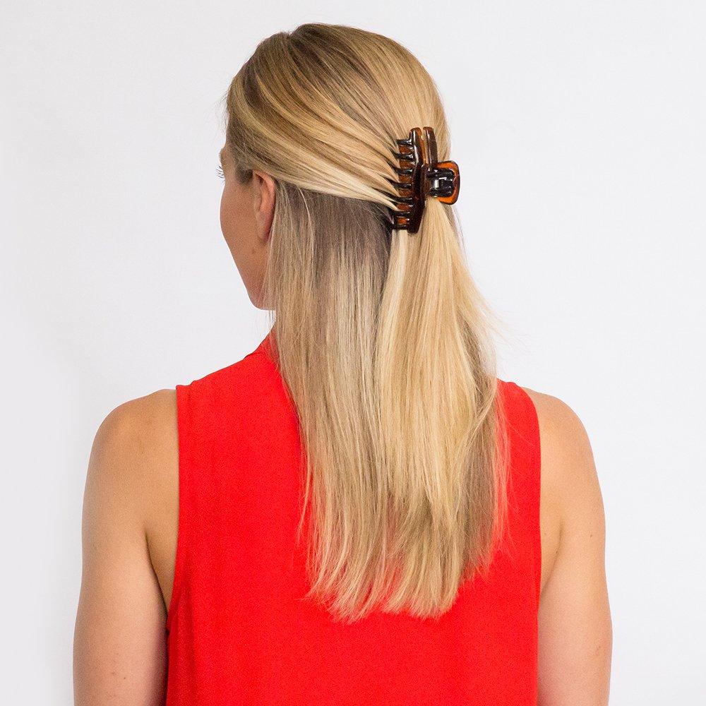 REVLON Revlon Strong Hold Hair Claw Clips, For Women, Brown/Black, 2 Count (Pack of 2)