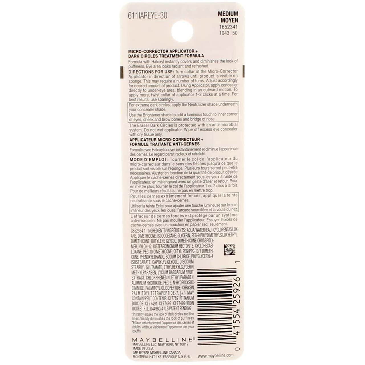 MAYBELLINE Maybelline Instant Age Rewind Eraser Dark Circles Treatment Concealer, Medium, 0.2 fl. oz.