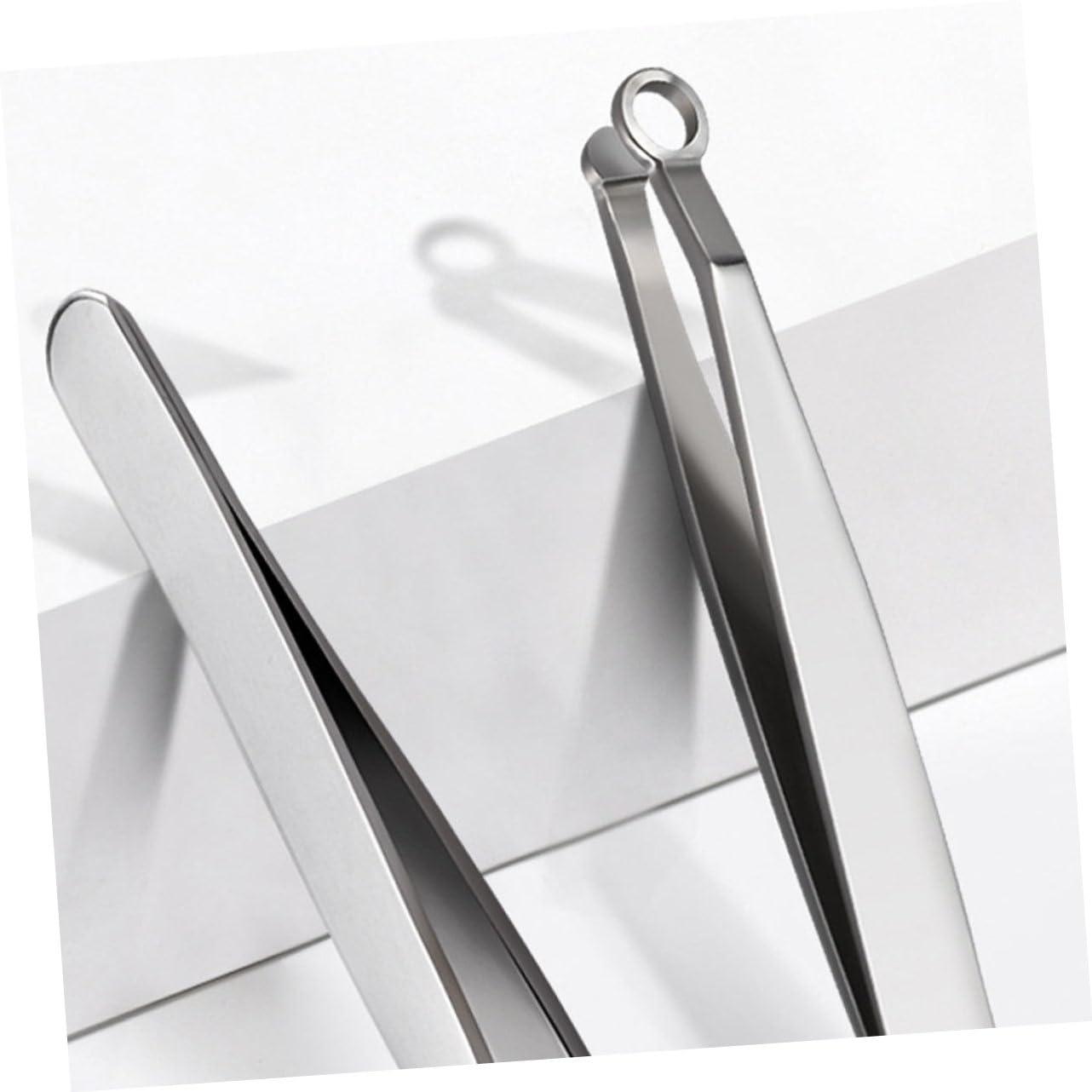 Hemoton Hemoton 4 Pcs Nose Hair Scissors Nasal Hair Clip Remover Stainless Steel Tweezer Nose Hair Trimmer Nose Hair Clip Nose Hair Tweezer Nasal Hair Cutter Beard Trimmer Tool Leg Hair Trimmer