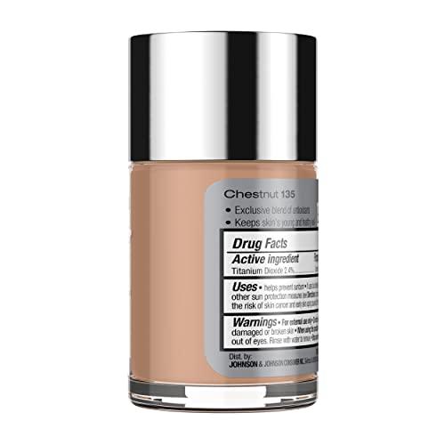 Neutrogena Neutrogena Healthy Skin Liquid Makeup Foundation, Broad Spectrum SPF 20 Sunscreen, Lightweight & Flawless Coverage Foundation with Antioxidant Vitamin E & Feverfew, 135 Chestnut, 1 fl. oz