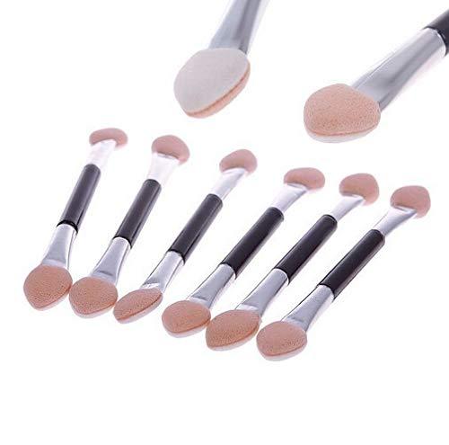 FeiFei66 FeiFei66 12Pcs Fashion Makeup Double-end Eye Shadow Eyeliner Brush Sponge Applicator Tool Black
