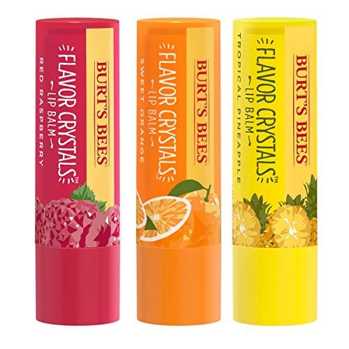 Burt's Bees Burt's Bees Flavor Crystals 100% Natural Lip Balm, Red Raspberry with Beeswax & Fruit Extracts - 1 Tube,0.16 ounce