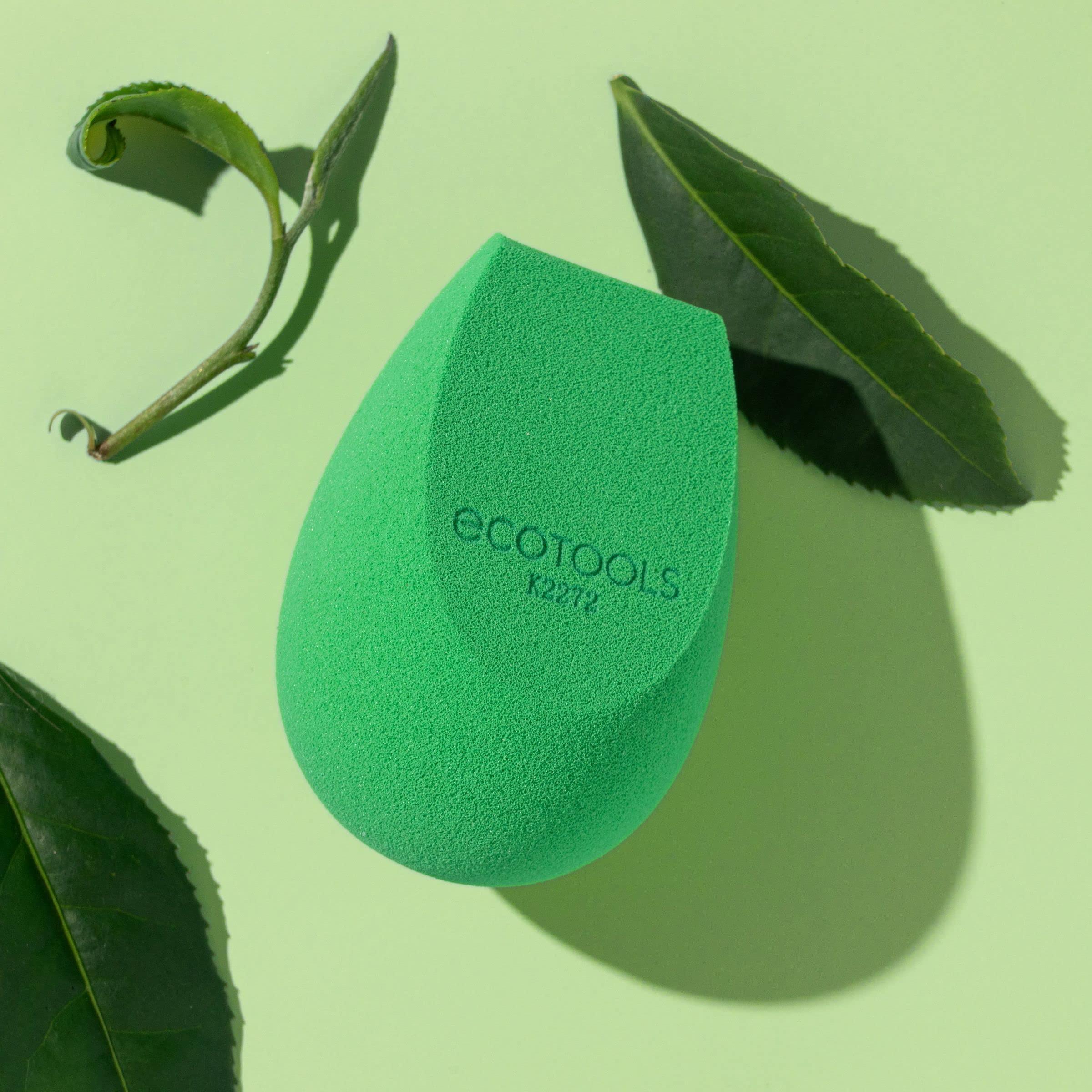 EcoTools EcoTools Green Tea Bioblender, Compostable Makeup Blending Sponge, For Foundation & Base Coverage, Skin-Calming, Natural Infusion, Cruelty Free & Vegan, Packaging May Vary, 1 Count