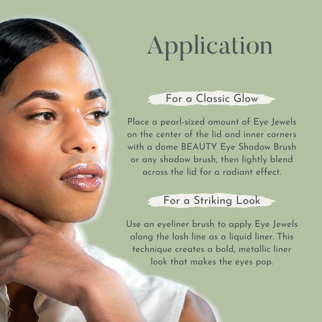 dome BEAUTY dome BEAUTY Eye Jewels 24-Hour Eye Shadow Vegan, Cruelty-Free Long-Lasting Cream Eyeshadow, Radiant Finish Eye Makeup for All Skin Tones, Easy-to-Blend, Smudge-Proof, Chocolate Diamond .15 fl oz