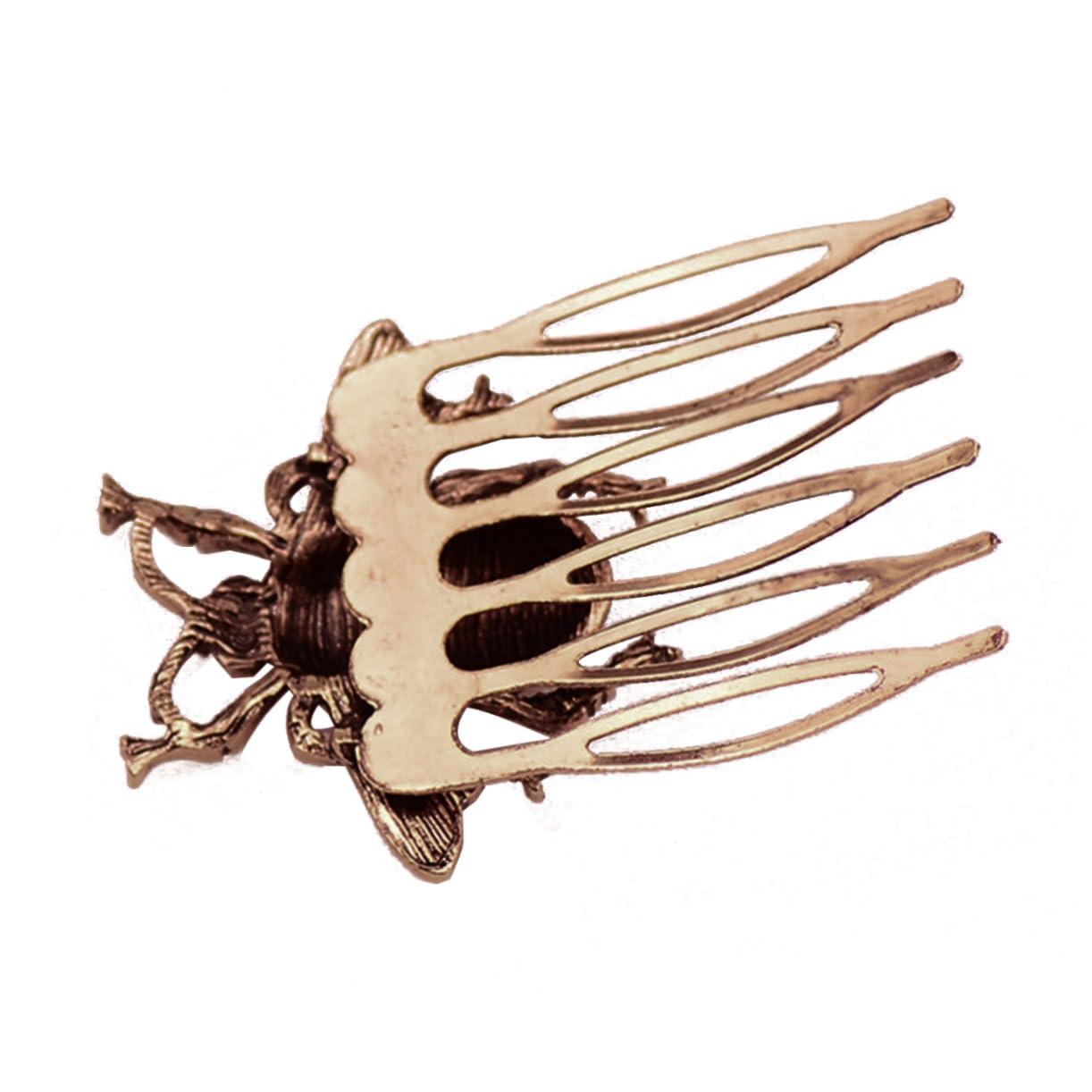 FRCOLOR FRCOLOR 4pcs old fashioned Accessories french hair clips steel wire alloy metallic line hair pin tooth comb styling hair clips bride french hair pin antique headgear bridal headdress pin