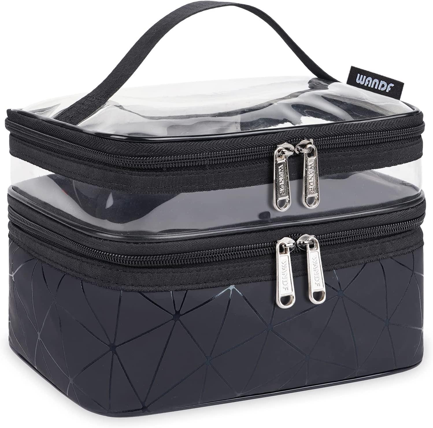 GYORI GYORI Makeup Bag,Large Travel Makeup Bag Organizer Cosmetic Bags for Women Washable Make Up Bag Makeup Organizer Case with Dividers - Large