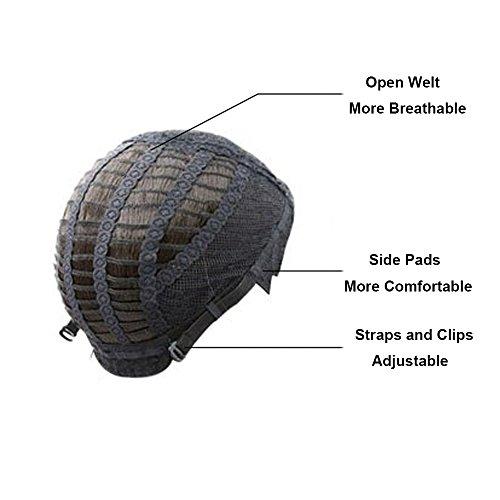 BERON BERON Black to Blue Wigs Straight Long Wig for Women 24'' Wigs Middle Part Cosplay Wig Halloween Party or Daily Use Wig Cap Included