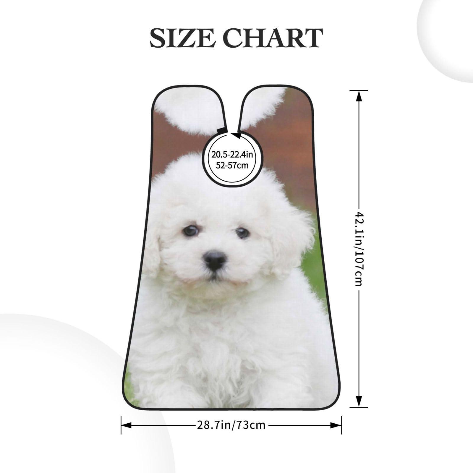 Xsovgoi Bichon Frise Dog Beard Bib Hair Catcher For Men Shaving,Men Beard Apron Gift For Fathers Day/Anniversary/Valentines Day/Christmas